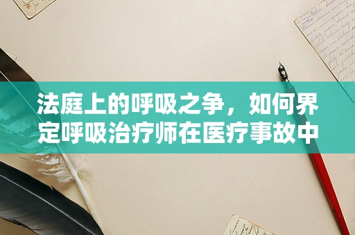 法庭上的呼吸之争，如何界定呼吸治疗师在医疗事故中的责任？